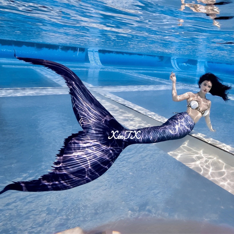 Marine Aquarium - 大人用マーメイドテール水着 水泳用マーメイド耳 コスプレ 水族館ダイビングショー衣装 コスチューム写真 ビーチドレス