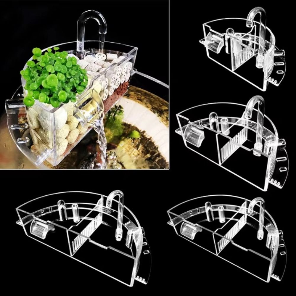Reef Tank Filter - 3-in-1 外部フィルターボックス 吊り下げ式 高透明度水槽浄水器 水循環 サイレントウォーターフォール