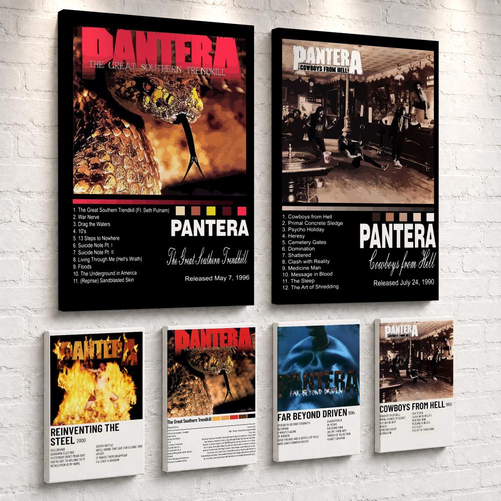 Live Rock - ロックバンドの音楽アルバム「P-Pantera」をモチーフにした、壁掛け用のキャンバスポスター。寝室、リビング、廊下などのインテリアとして、またはギフトとしても最適。