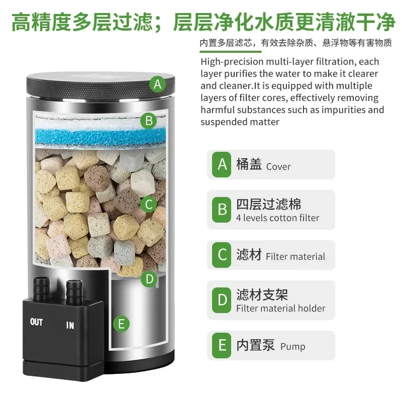 静音デスクトップ水槽フィルター、内蔵ウォーターポンプ付き、U - Reef Tank Filter のレビューと価格