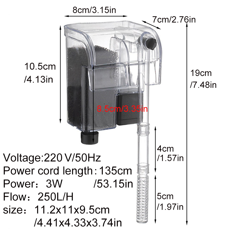水槽フィルター水槽サイレントウォーターポンプ浄化循環外部フィ - Reef Tank Filter のレビューと価格