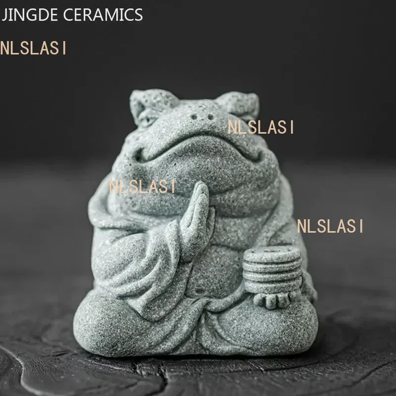 クリエイティブ手作り石茶ペットの装飾ゴールドヒキガエル緑砂石 - Marine Fish Tank のレビューと価格